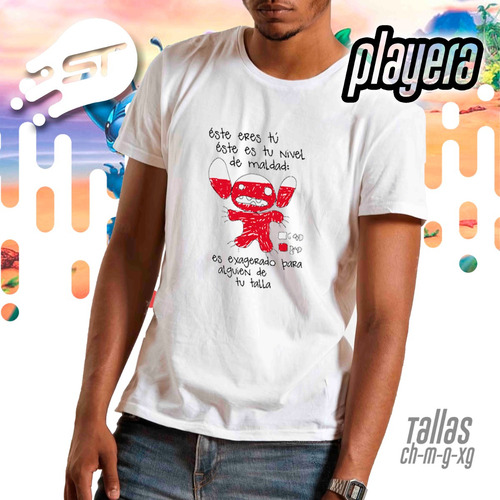 Playeras De Lilo Y Stich Niveles De Maldad Lys-012