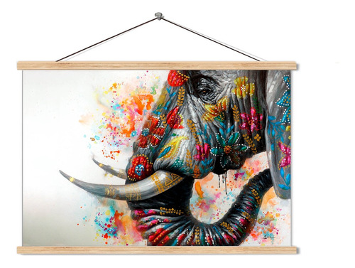 Poster Pergamino Elefante Pintura 60x90cm