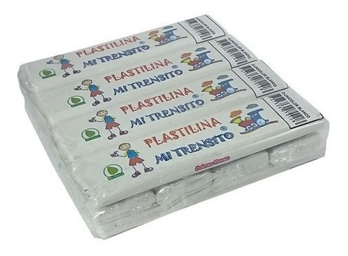 Plastilina En Barra Mi Trensito Blanca 55gr X 12 Unidades