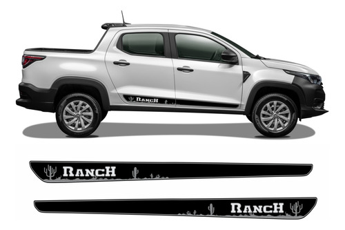 Kit Adesivo Fiat Strada Ranch 2023 Faixa Lateral Par Imp435