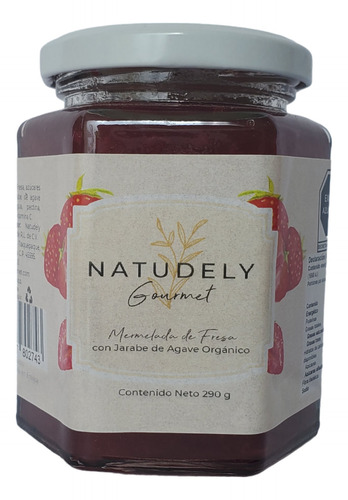 Duo Mermelada Artesanal Endulzada Con Jarabe De Agave Fresa