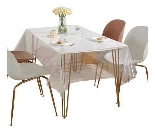 Mantel Pvc Transparente, Protege Mesas De Aceite Y Calor