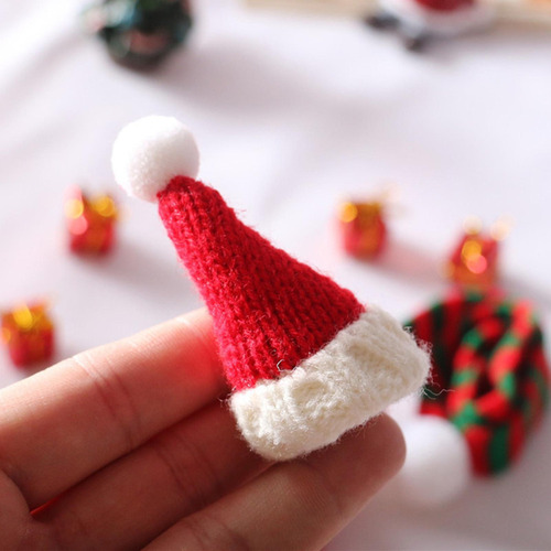 6 Casa De Muñecas Mini Sombrero Bufanda Árbol De Navidad