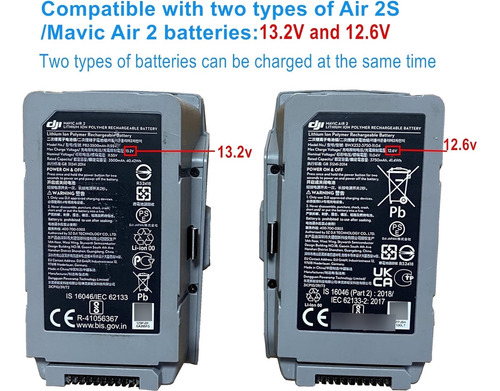 Air 2s, Mavic Air 2 Cargador De Pared Y Coche Compatibl...
