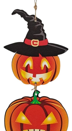 4 Letrero Colgante De Madera For Halloween Calabaza