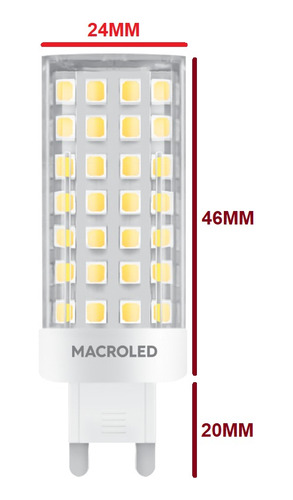 Bipin Led 12w G9 Luz Calida 220v Macroled