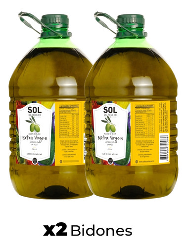 Aceite De Oliva Extra Virgen Sol De Aculeo Blend 2 X 5000 Ml