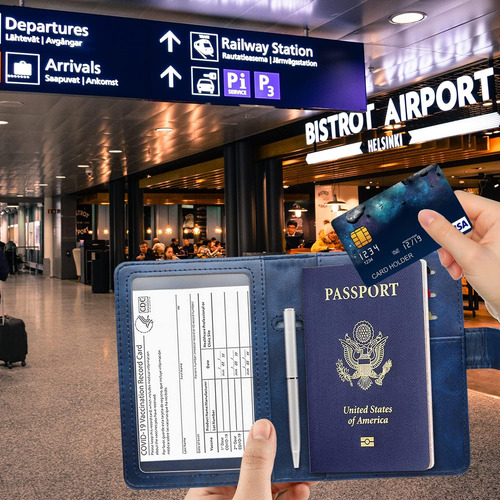 Funda Para Pasaporte Rsaquar Para Mujeres Y Hombres, De P...