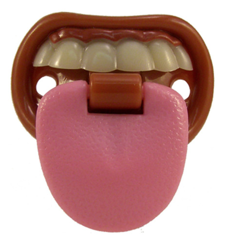 Chupón Forma De Dientes Lengua Color Marrón Período De Edad 3 + Meses