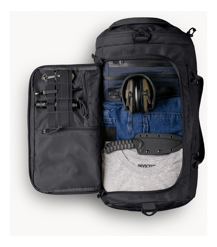 Mala Tática Duffel Bag Discovery Bolsa 34 Litros Preta 2.0 Invictus