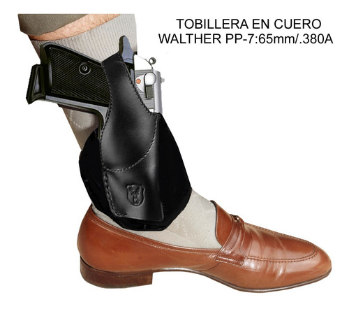 Imagen 3 de 8 de Funda Tobillera Pist. Rev. Nylon/ Cuero- De Blasi Gunleather