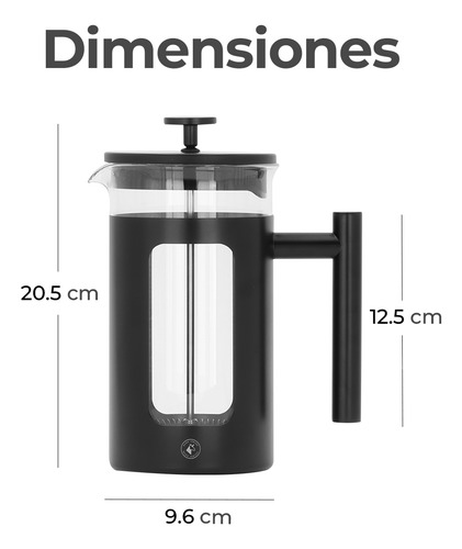 Cafetera Prensa Francesa De Acero Inoxidable 1 L