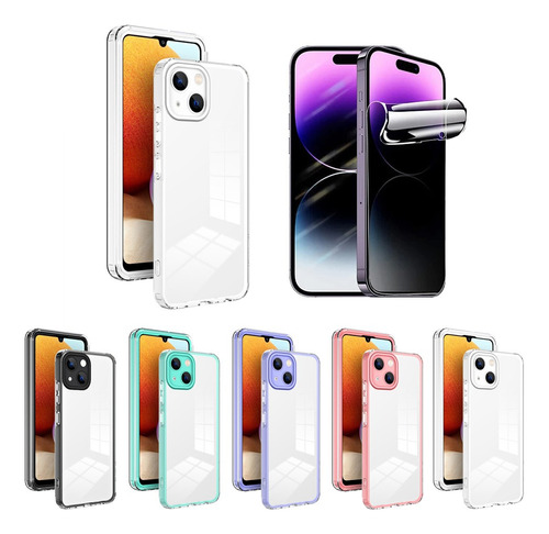 Case Reforzada + Hydrogel Para iPhone 15 Plus Pro Max