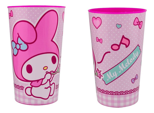 Set Tazon Mediano Melamina Plato Pizzero Vaso - My Melody