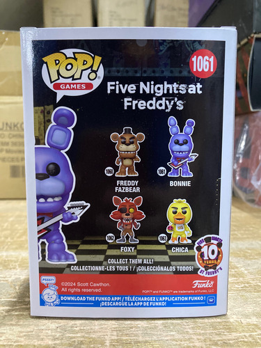 Bonnie 1061 Five Nights At Freddys 10th Aniversary Funko Pop
