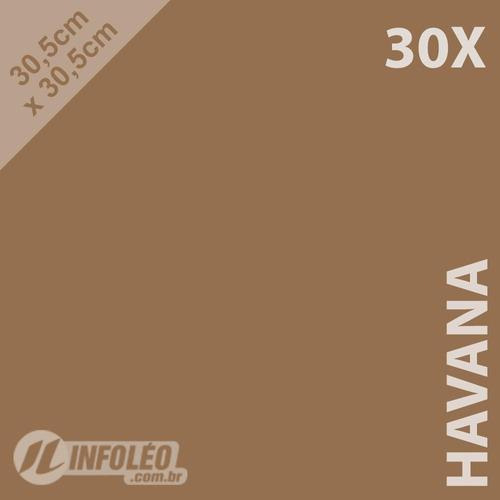 Kit 30 Folhas Color Plus 30,5x30,5 180g Havana Marrom Claro