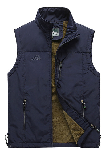 Chaleco Polar Con Muchos Bolsillos Para Hombre, Chaleco Con