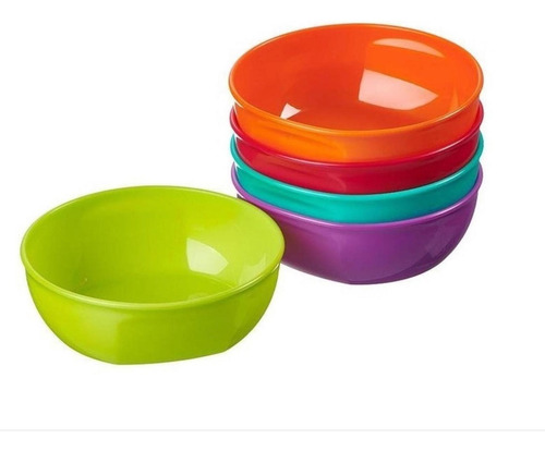 Pack De 5 Platos Tipo Bowls Plásticos Vital Baby