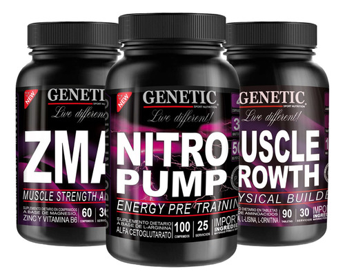 Zma Genetic Zinc Magnesio Testo Libido Fuerza Masa Muscular Sabor Neutro