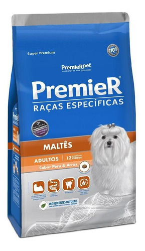 Ração Cães Premier Raças Específicas Maltês Adultos 2,5kg