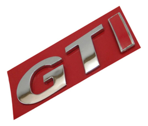 Emblema Gti Gol Golf G3 E G4 Inclinado Com I Vermelho