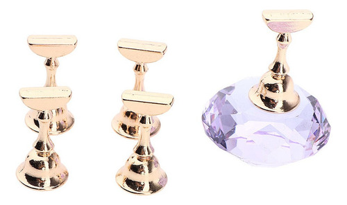 Z 1 Juego Nail Art Tip Stand Stand Base Para Manicura Prácti