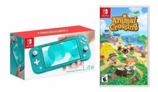 Nintendo Switch Lite Turquesa + Animal Crossing Nueva
