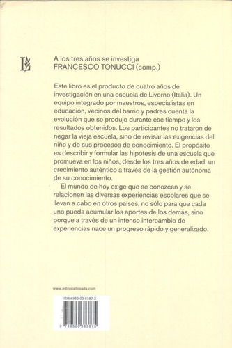 Imagen 2 de 3 de A Los Tres Años Se Investiga - Tonucci - Losada