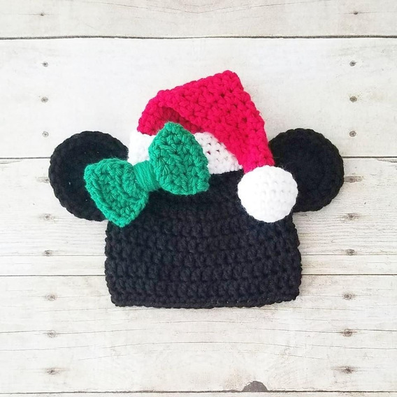Gorro De Minie Mouse De Navidad Tejidos Para Bebés | Meses sin intereses Gorro De Minie Mouse De Navidad Tejidos Para Bebés | Meses sin intereses