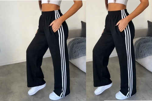 Pack X 2 - Pantalón Jogging Recto 3 Rayas Brands - Mujer