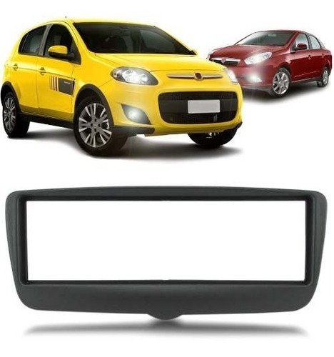 Moldura Painel 1 Din Fiat Grand Siena E Novo Palio - Grafite