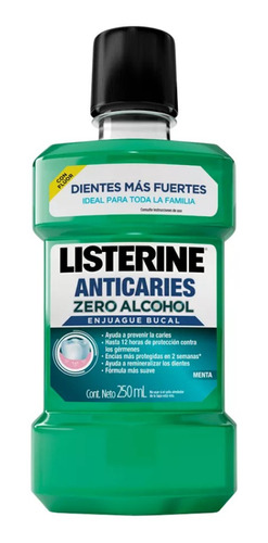 Enjuague Bucal Listerine Anticaries Zero Alcohol 250 Ml