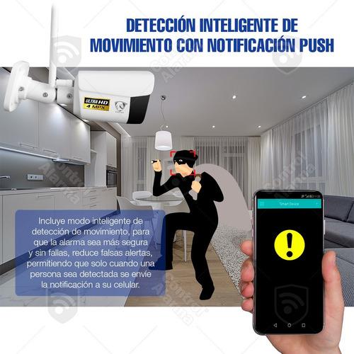 Imagen 7 de 10 de 2 Camaras Wifi Ip Ultra Hd 4 Mpx Exterior Video Seguridad