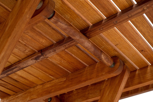 Mesa De Madera Artesanal Terra 90 X 90 De Madera Redgrandis