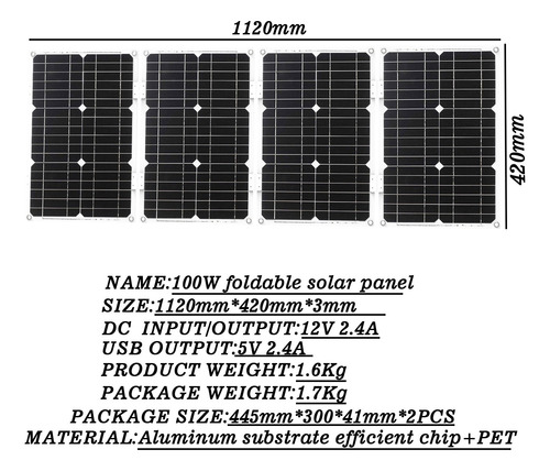Kit De 100w Panel Solar+600w(pico) Inversor 12v A 220 O 110v