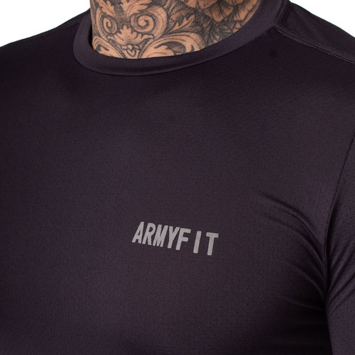 Camiseta Masculina Estilo Do Corpo Armyfit Preto
