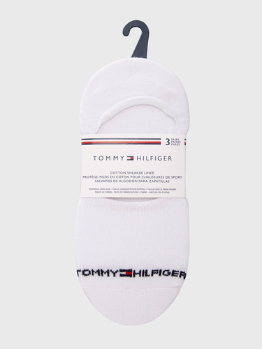 3 Pack Socks Sport Liner Mujer Blanco E2 Tommy Hilfiger