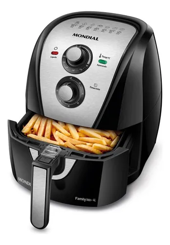 Fritadeira Sem Óleo Air Fryer 4l Afn-40-bi Mondial Preto/inox 1500w