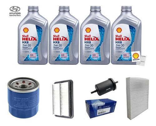 Kit Revisão Troca Oleo E Filtros Original Hb20 1.6 2012-19