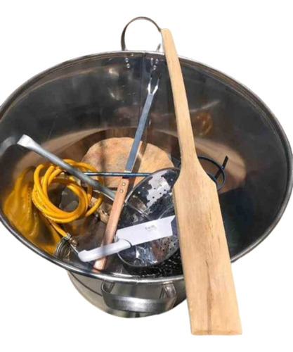 Cazo De Acero De 80 Cm Y Accesorios Kit De Carnitas Acero