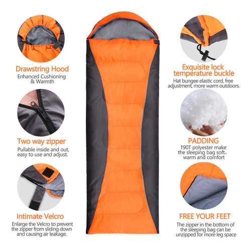 2025 Sacos De Dormir Con Saco De Dormir For Acampar Warm