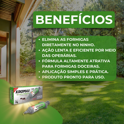 Kit 10 Inseticida Mata Formiga Gel Kromax Krodec | Lojão Do Ferro