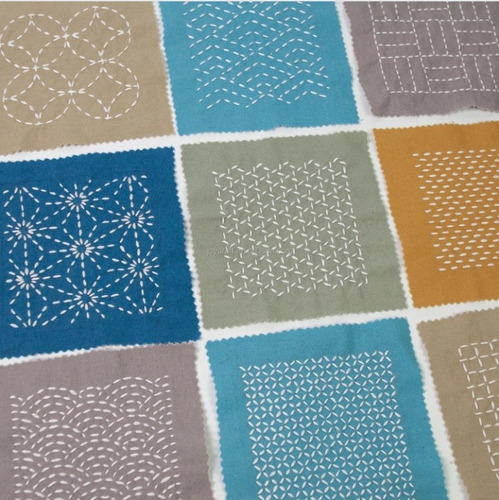 Plantillas Sashiko Para Bordado De 12 X 12 Cm Patrón7