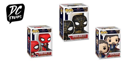 Imagen 1 de 2 de Spiderman No Way Home Funko Pop Set 3 Figuras