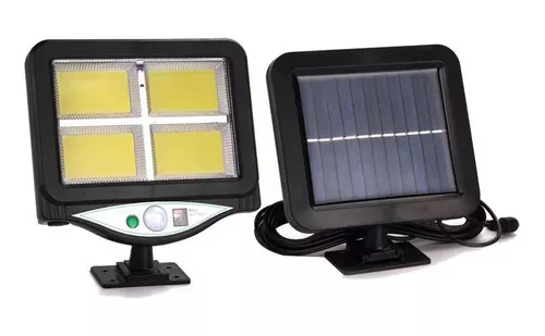 Foco Solar Triple con Sensor de Movimiento y Control Remoto COB