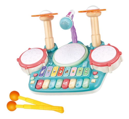 Tambor De Juguete Para Niños, Juguete Musical Para Azul