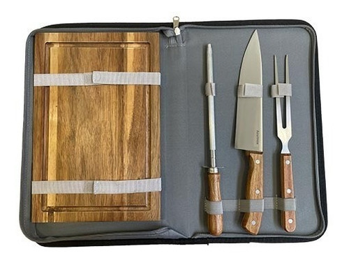 Set Para Asado 4 Piezas Con Estuche