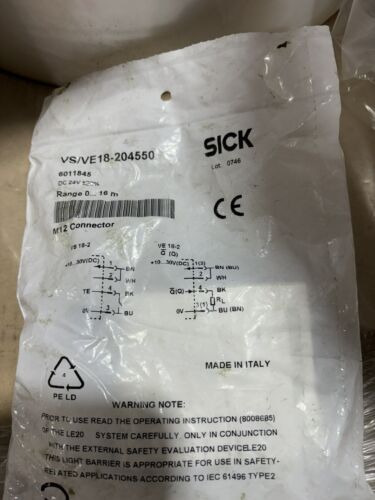 Sick Sensor Vs/ve18-204550 6011845 Bbs