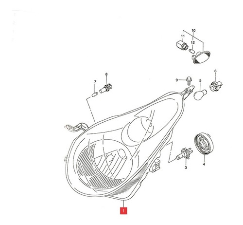 Optica Der. Suzuki Celerio 2010-15