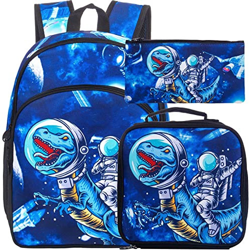 Ufndc 3pcs Dinosaur Backpack, Boys Bookbag With Lunch Yvm5i